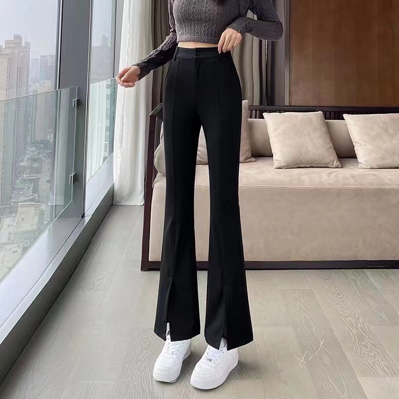 女士冰絲微喇褲