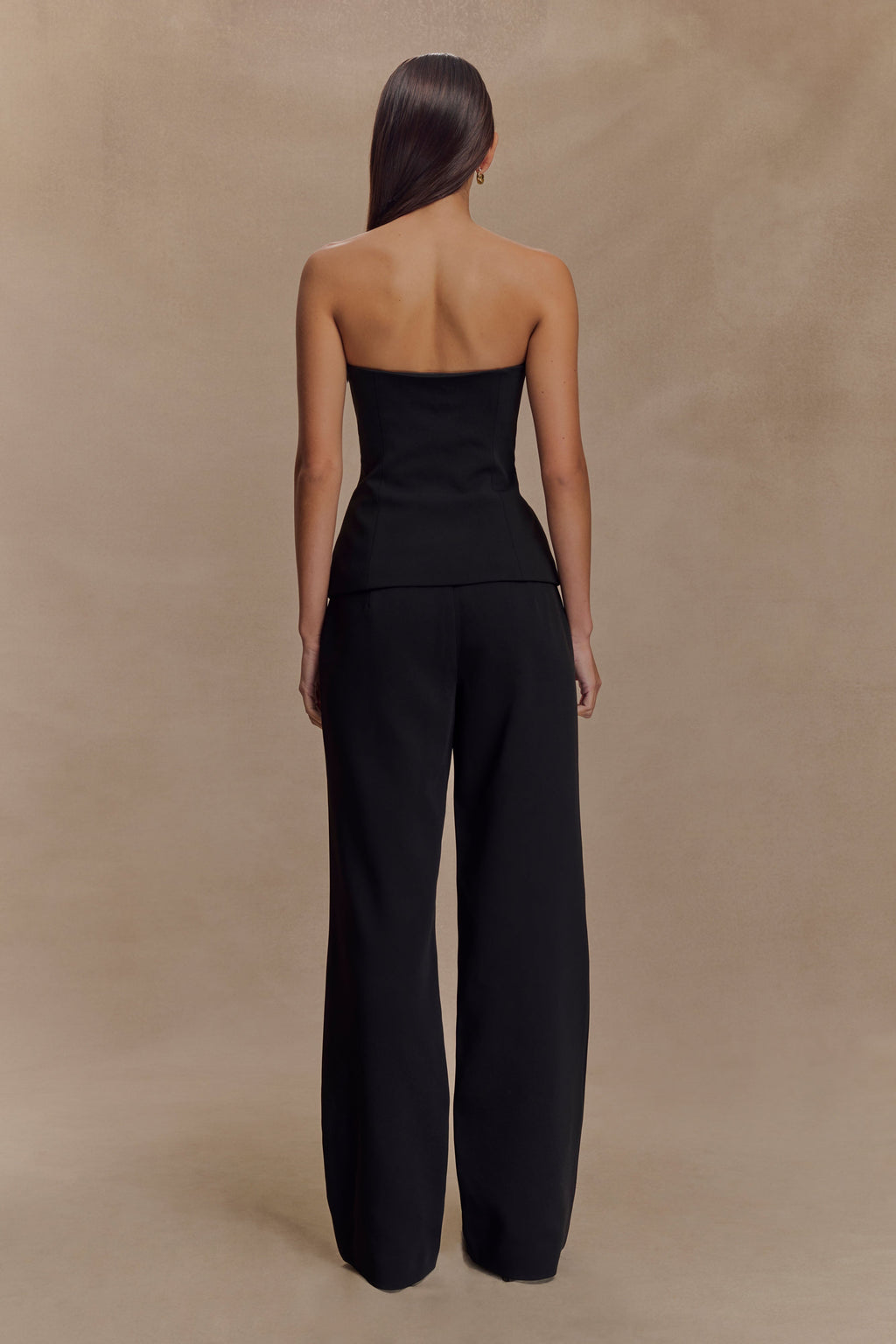 Lindie Straight Leg Suiting Pants - Black