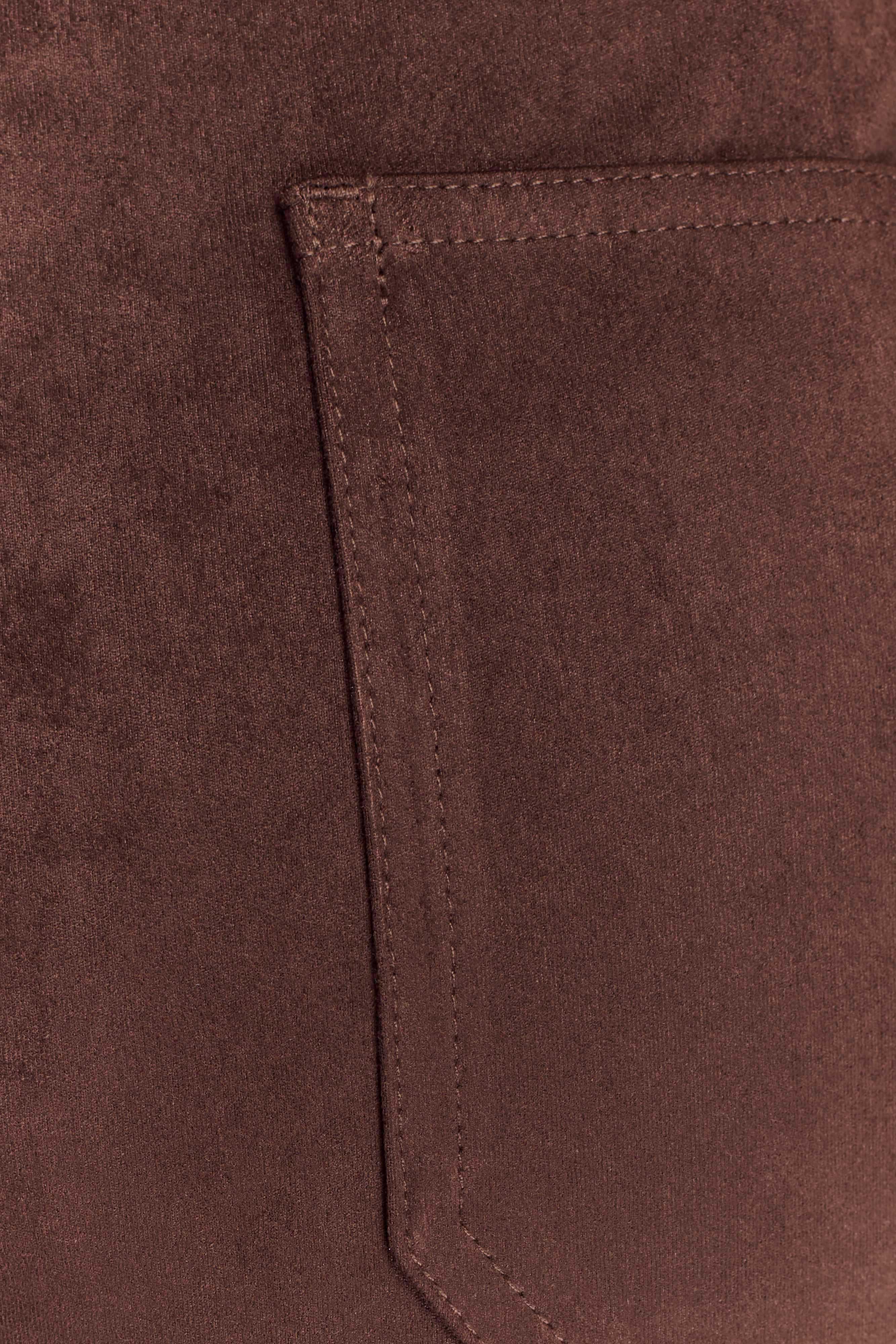 Logan Faux Suede Pants - Dark Chocolate