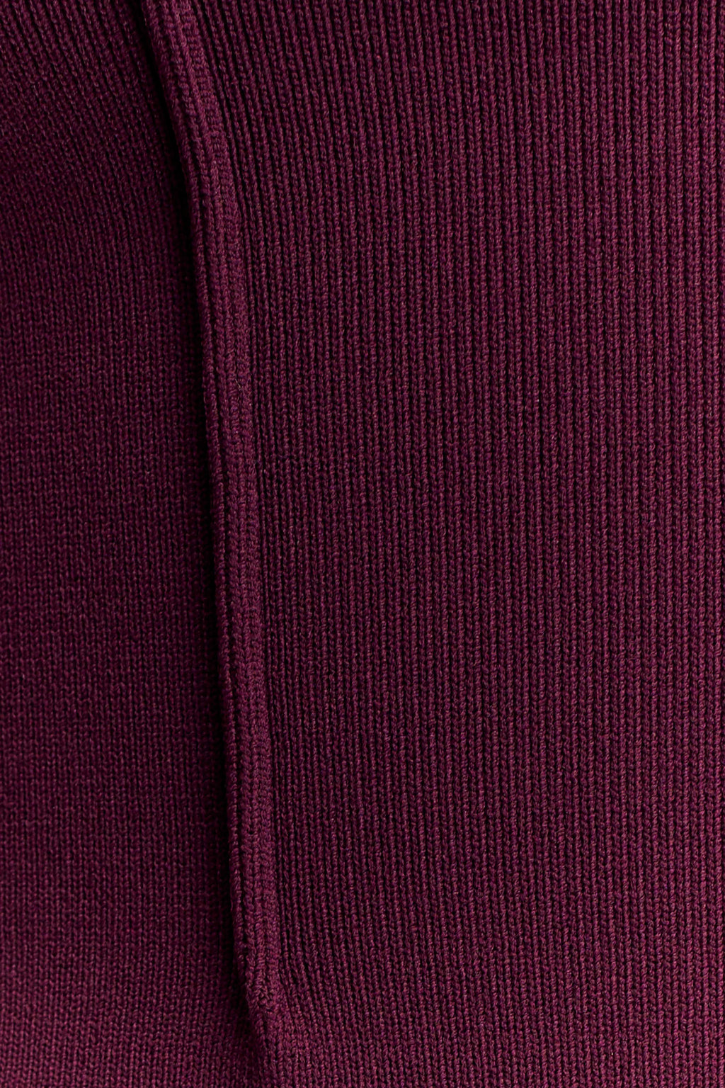 Romaine High Neck Bandage Knit Top - Wine