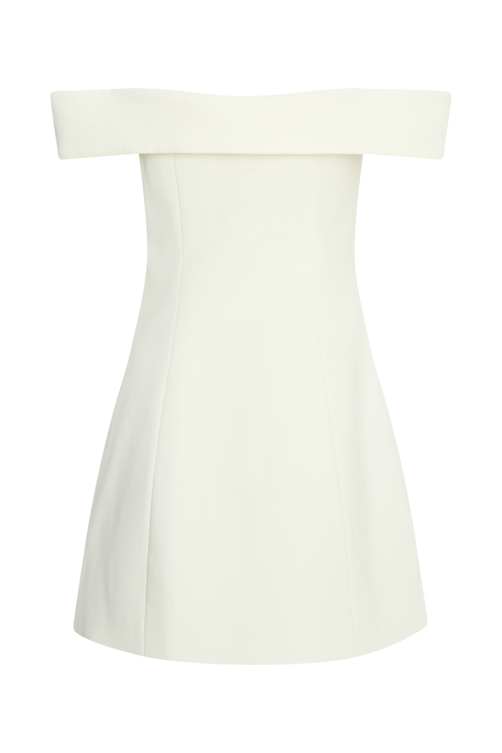 Noelle Off Shoulder Suiting Mini Dress - Ivory