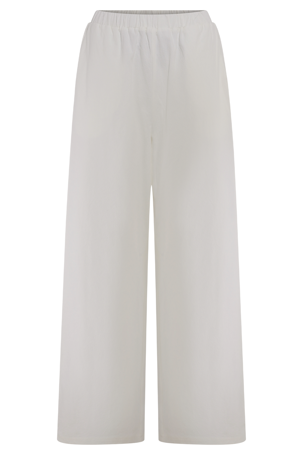 Campbell Cotton Wide Leg Pants - White