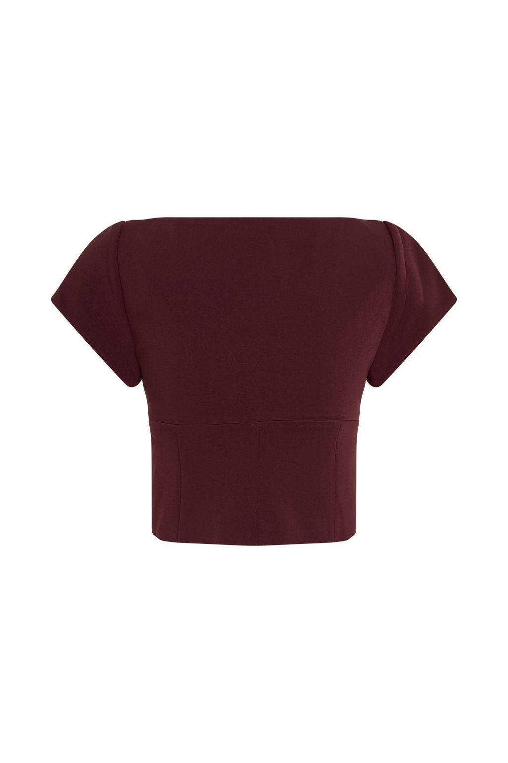 Ellis Cap Sleeve Longline Suiting Top - Mahogany