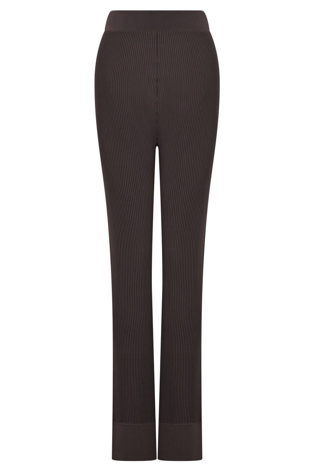 Elodie Ribbed Knit Pants - Chocolate