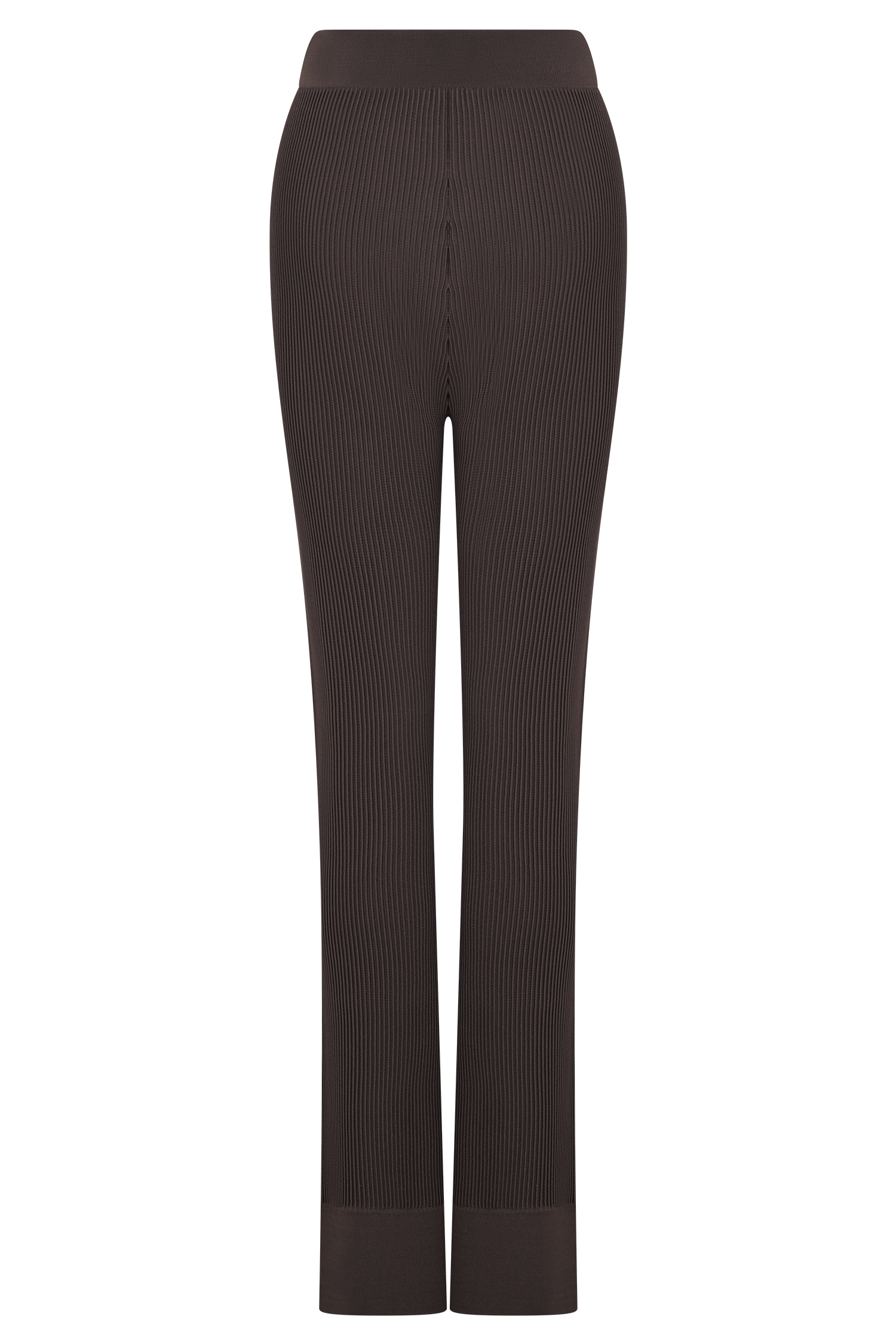 Elodie Ribbed Knit Pants - Chocolate