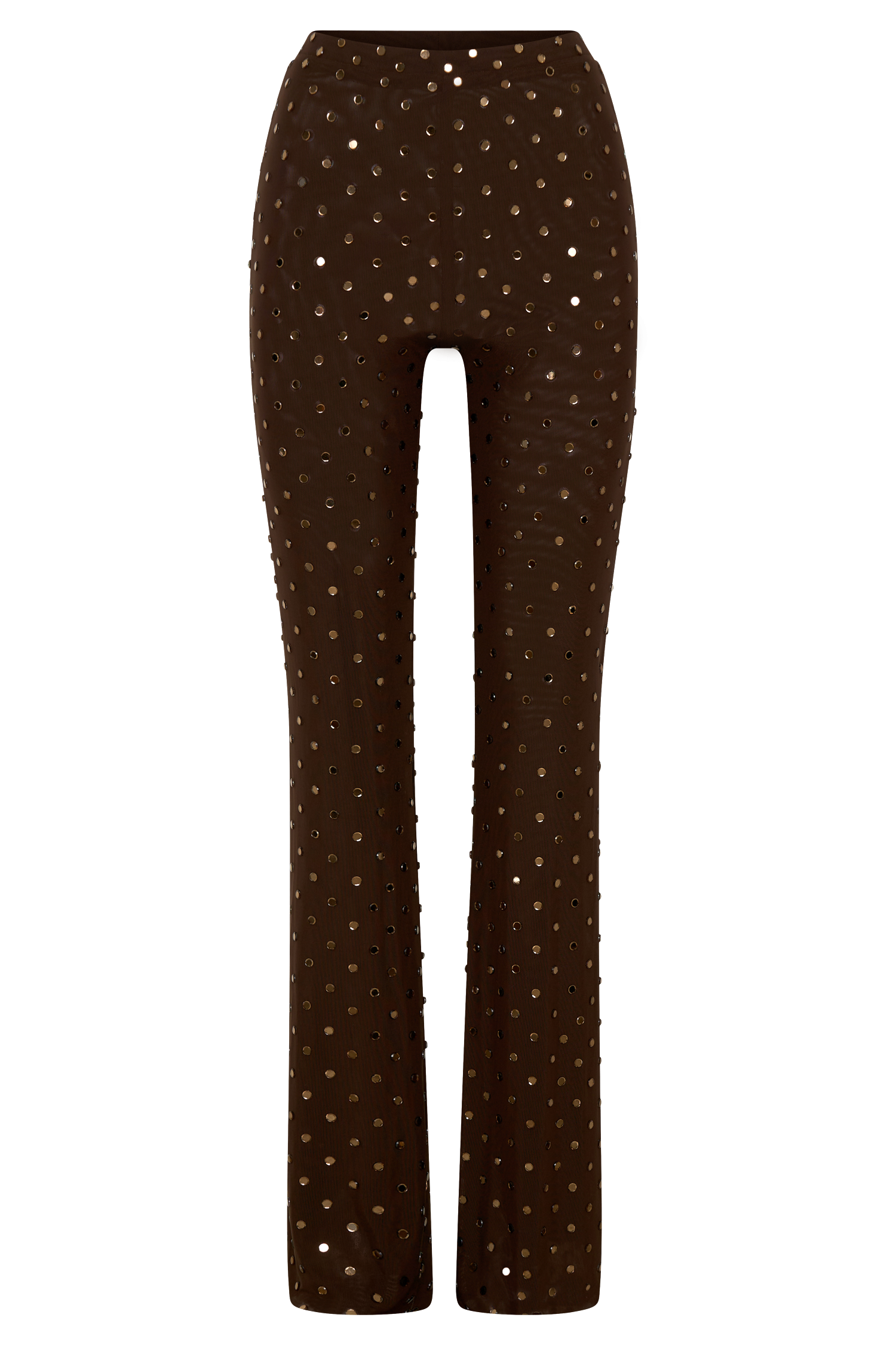 Jackie Diamante Straight Leg Pants - Chocolate