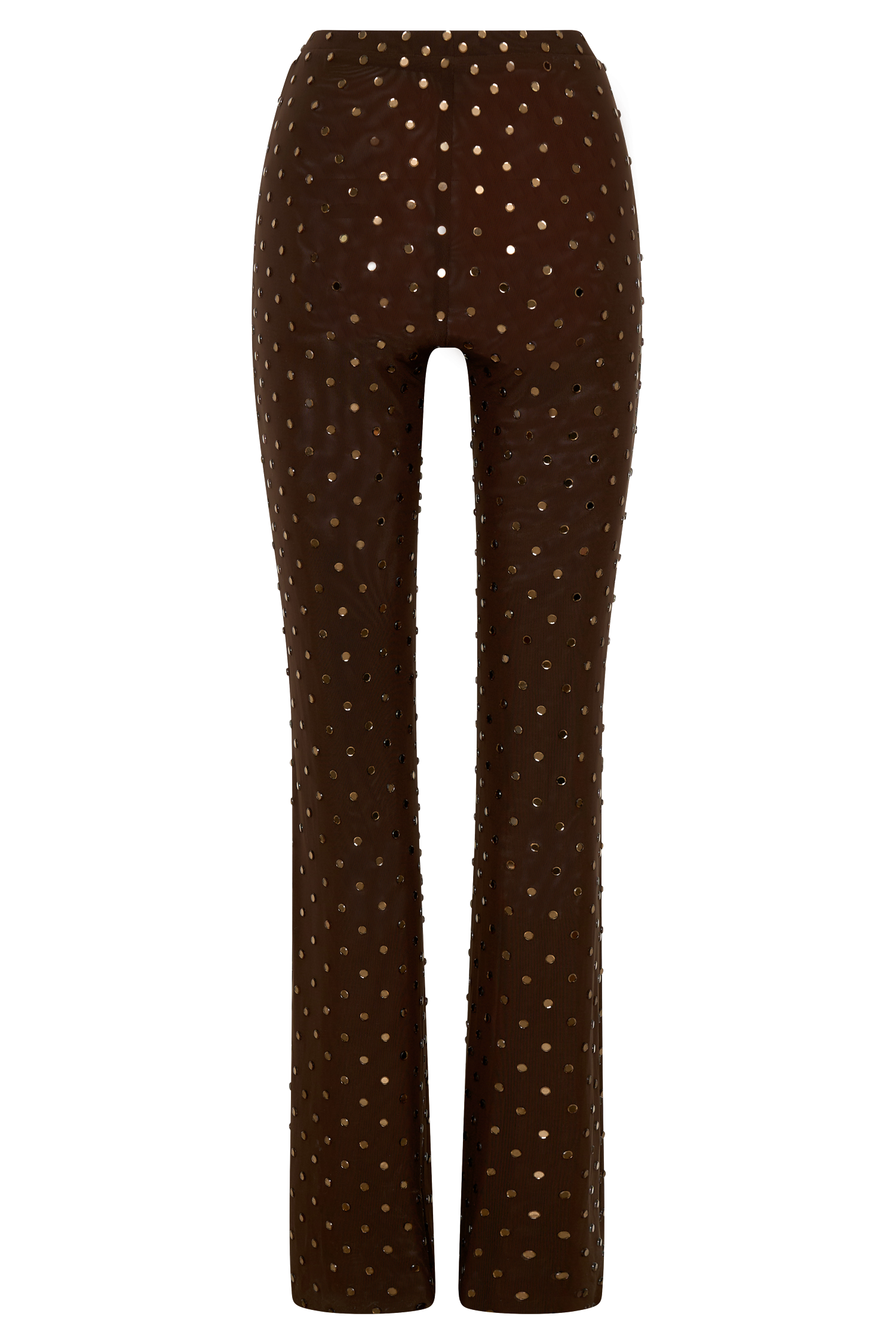Jackie Diamante Straight Leg Pants - Chocolate