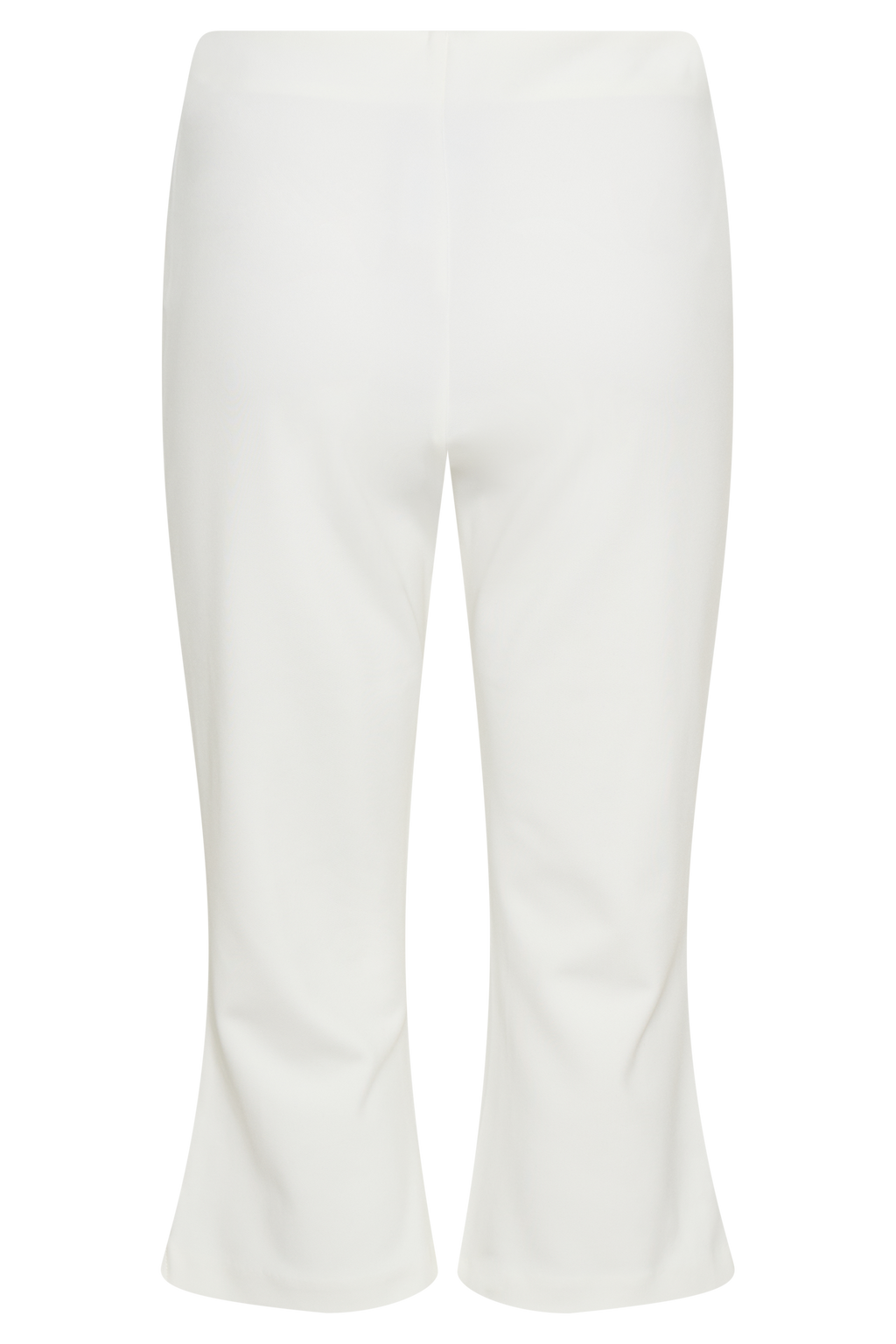 Layla Flared Crepe Capri Pants - White