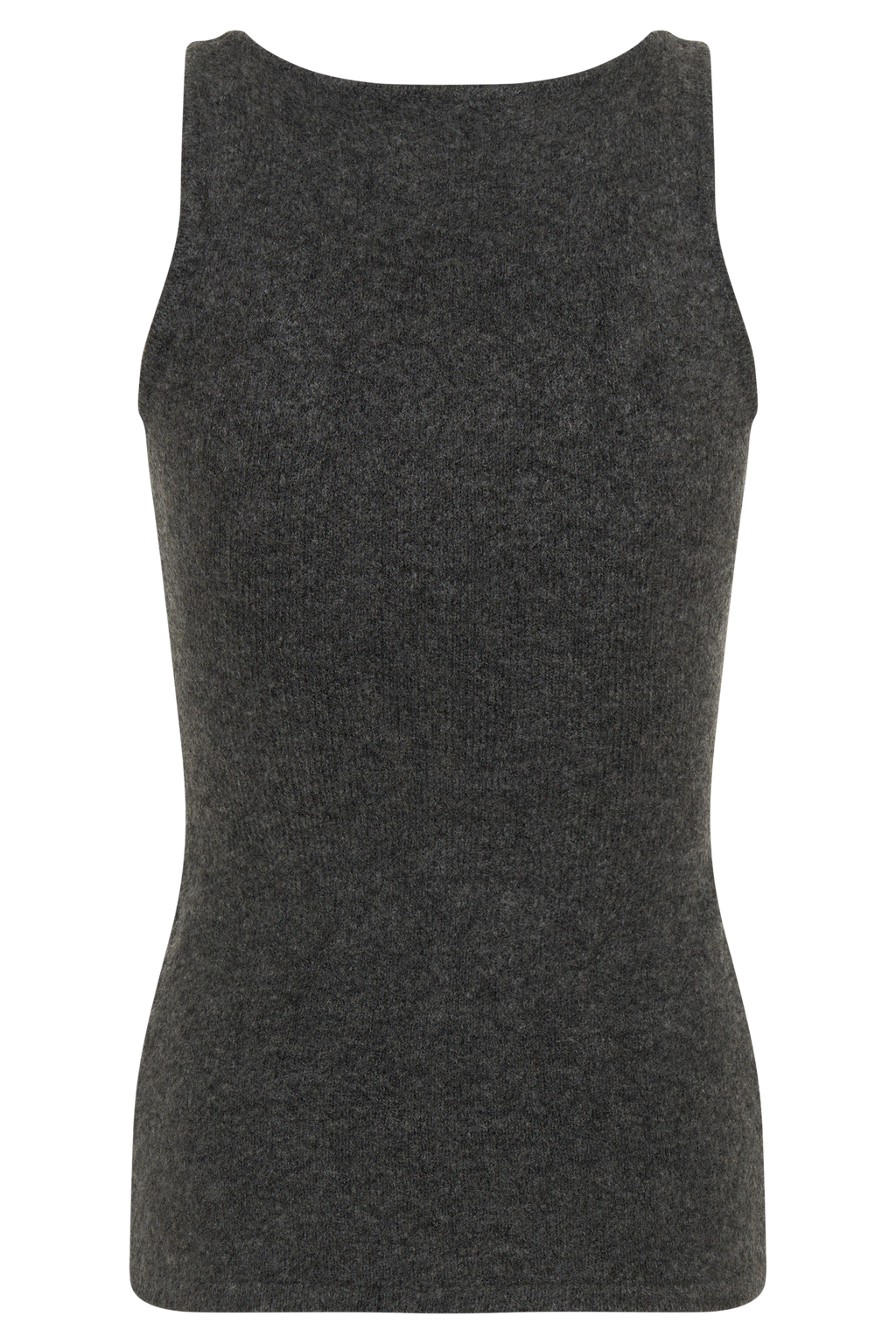 Shyann Sleeveless Longline Knit Top - Charcoal Marle