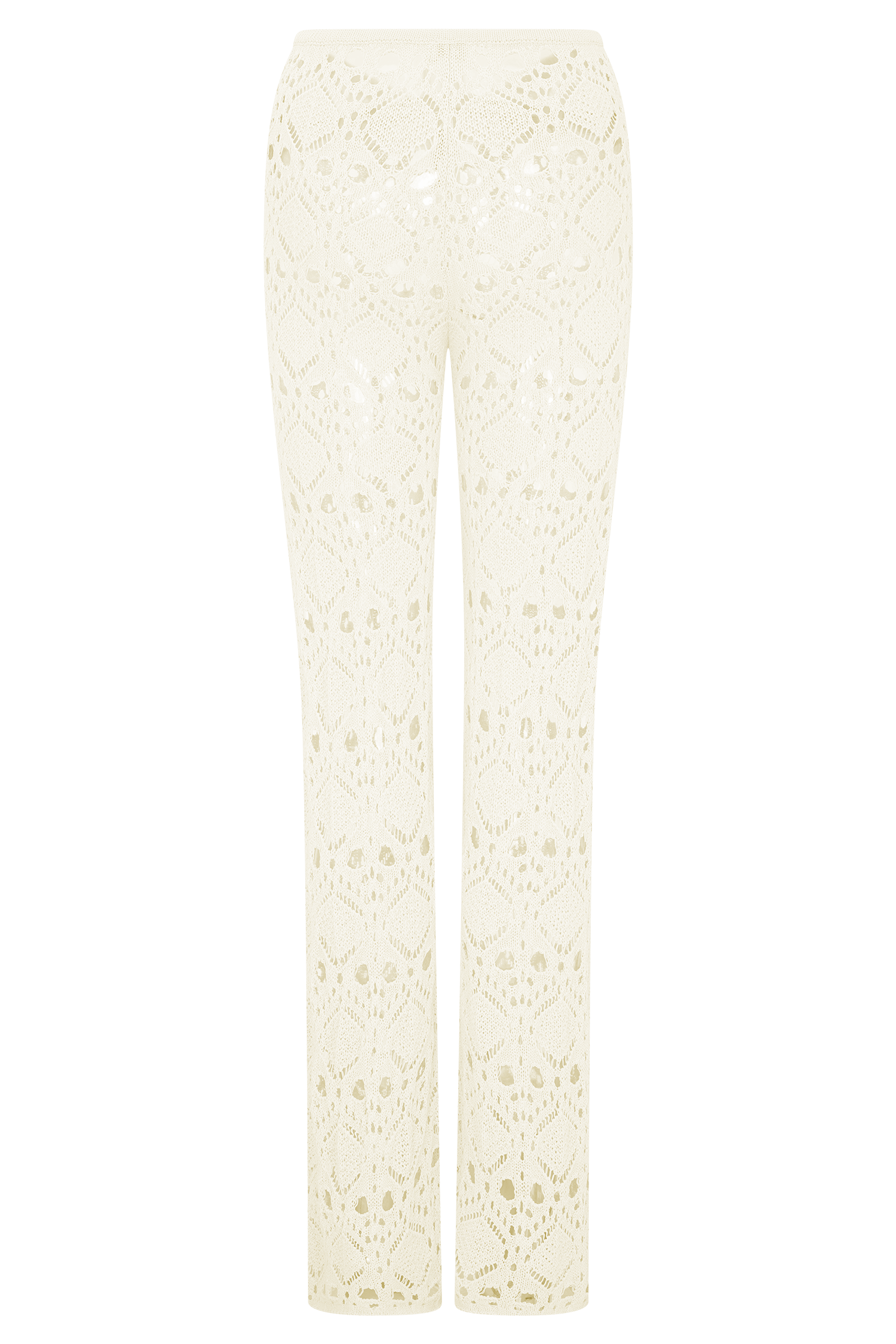 Trena Crochet Knit Pants - Ivory