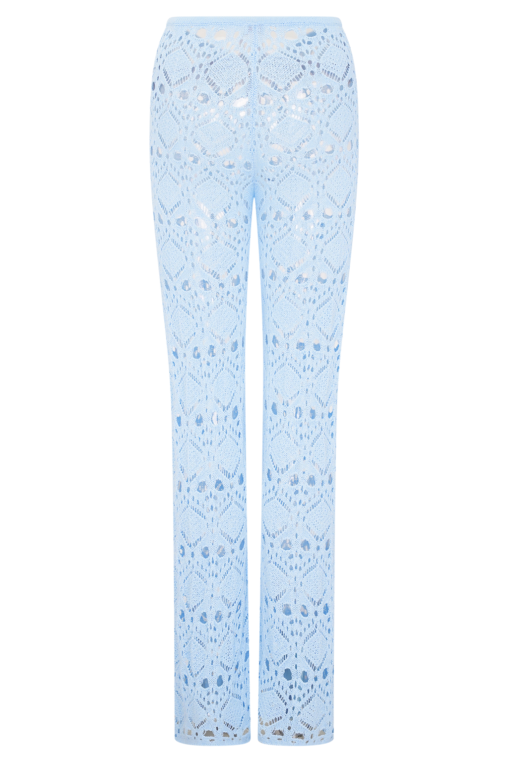 Trena Crochet Knit Pants - Sky Blue