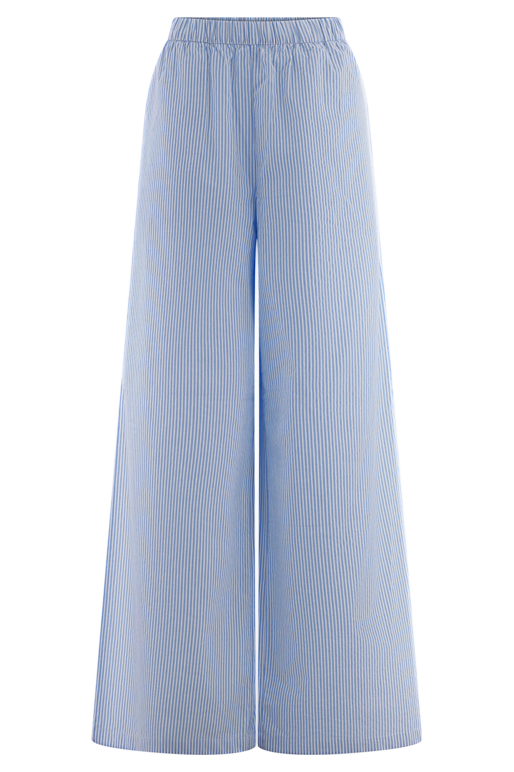 Hansen Wide Leg Pants - Blue Pinstripe