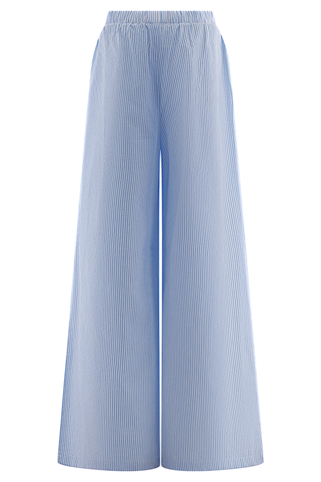 Hansen Wide Leg Pants - Blue Pinstripe