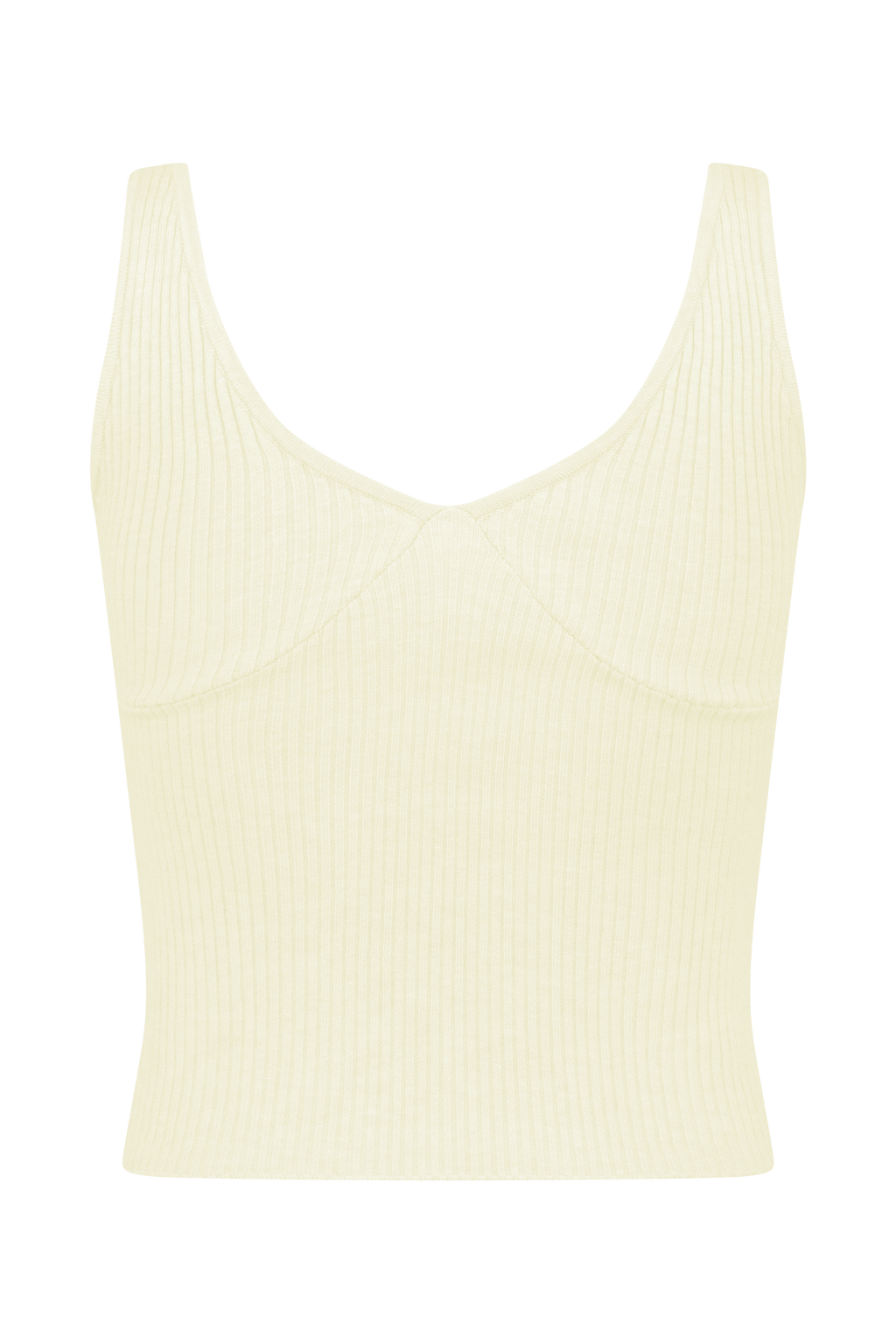 Natalya Ribbed Knit Cami Top - Ivory