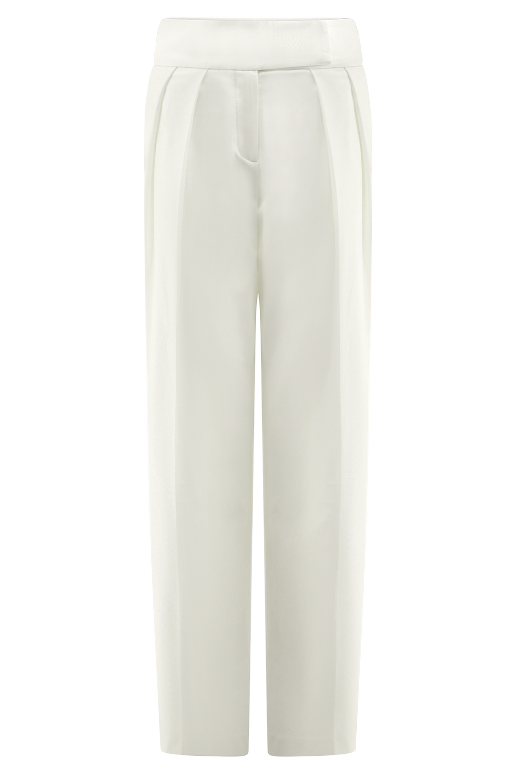 Penelope Pleated High Waisted Pants - Ivory